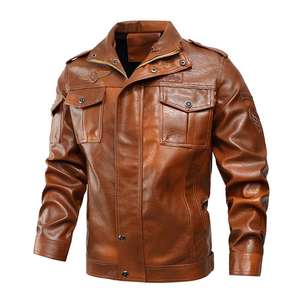 Chaqueta de Cuero Vacuno de Alta Calidad Hecha a Medida para Hombre, Nuevo Diseño con Cuello Alto, Transpirable, Ecológica y Resistente al Viento para la Temporada de Invierno - Product Image 1