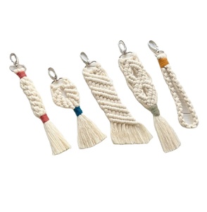 <b>Wristlet</b> Keychain, Macrame Tutorial for Beginners Wedding Gift Boho Keychain Handmade Macrame Keychain - Product Image 1