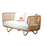 Chaise en rotin naturel bon marché Intérieurs Meubles Sièges Chaise de salon faite à la main Chaise de jardin Cour Fauteuil de salon simple
