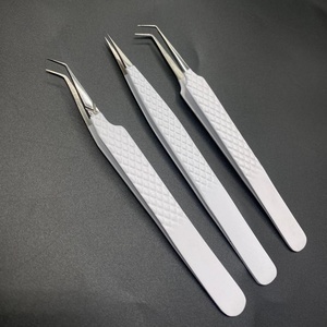 แหนบขนตาสำหรับใช้ในการผ่าตัดเกรดใช้ในการผ่าตัดทำจากผงเคลือบสีขาวทำจากสแตนเลสออกแบบโลโก้ได้อย่างยั่งยืน - Product Image 3
