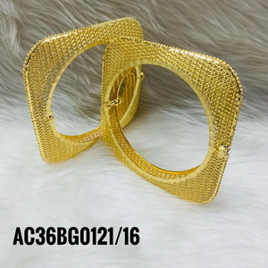 Ensemble de bracelets plaqué or 2 pièces d'un gramme - Product Image 1