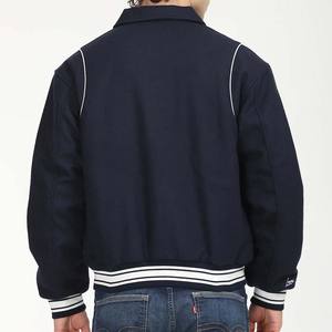 Light <b>Weight</b> High Quality Winter Men Varsity Jacket with <b>Stand</b> Collar Windproof Customized Color & Logo - Product Image 4