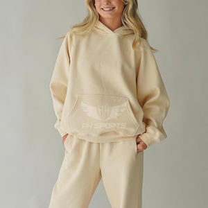Custom Preppy Embroidered Flower Fleece Heavy GSM Outfits - Suppliers of Oversized Pullover <b>Hoodies</b> Pants Women <b>Y2K</b> Tracksuits - Product Image 6