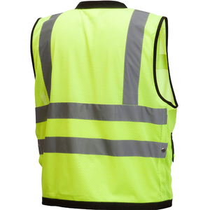 Support personnalisable de logo de conception unique de maille matériel réfléchissant fluorescent de gilet de sécurité de moto/trafic de haute visibilité - Product Image 6