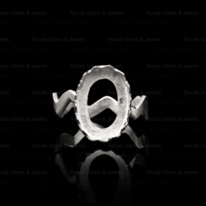 Best Selling Sterling Solid Silver 8x10mm Oval Shape Thunder Band Semi Mount <b>Blank</b> Bezel Set <b>Ring</b> Good for Gemstone and Resin - Product Image 4