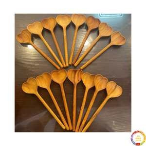 <b>Wooden</b> spoon natural acacia wood <b>cooking</b> and serving <b>utensil</b> handmade kitchen tool from Vietnam - Product Image 5