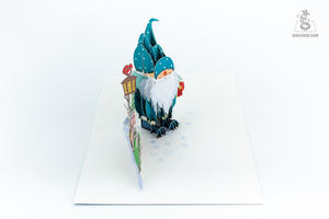 Carte pop-up 3D de sapin de Noël fantaisie étincelante pour la bénédiction de mariage ou le cadeau artisanal d'un chef-d 'œuvre en papier - Product Image 5