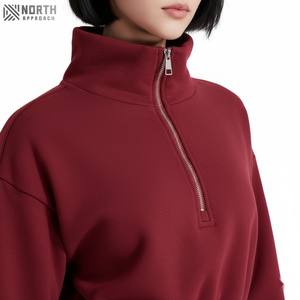Latest Design Fashionable 100% Cotton Pullover Cropped Hoodie For Women Custom Logo Breathable New <b>Crop</b> <b>Top</b> For Girls Front Logo - Product Image 4