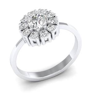 แหวนเพชร REYES แบบกำหนดเอง ทองคำขาว 14K ชุบโรเดียม 0.7 กะรัต เพชร CVD ที่เพาะเลี้ยงในห้องปฏิบัติการ สำหรับผู้หญิง ของขวัญวันเกิด แหวนเครื่องประดับชั้นดี - Product Image 2