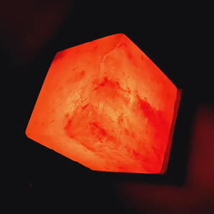 Lampe en forme de cube de sel naturel de l'Himalaya OEM avec style de fleurs sculptées pour la maison ou le bureau Conçu pour votre propre style - Product Image 5