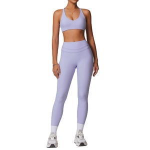 Ensemble de leggings de yoga 2 pièces pour femmes, respirant, à séchage rapide, pour la salle de sport, le fitness et l'entraînement - Product Image 1