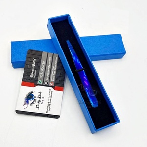 Pinzas de extensión de pestañas de volumen y cejas de acero inoxidable de plasma azul de embalaje personalizado TEBP punta puntiaguda - Product Image 2
