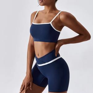 Ensemble de sport deux pièces pour grossistes : soutien-gorge et short, vêtements de sport respirants, ensembles de yoga compressifs et recyclables pour le fitness - Product Image 5