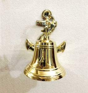 กระดิ่งประตูทองเหลืองทะเล4 "ตกแต่งผนังทะเลกระดิ่งประตูเรือแข็งแขวนสมอเรือสมอเรือตกแต่งผนังที่ดีที่สุด - Product Image 3