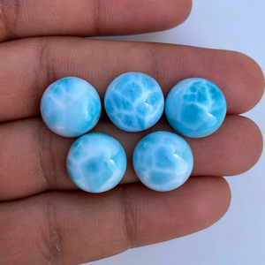 Alta calidad 3-21MM azul Larimar cabujón piedra más vendida suelta joyería fina accesorio 6mm piedra preciosa Natural - Product Image 5