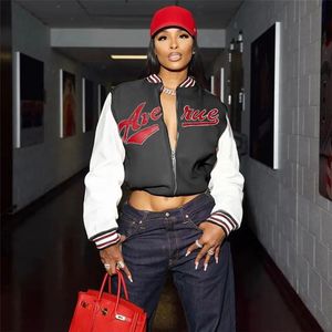 Custom Breathable Quilted Eco-Friendly Women's Varsity Jacket Trending Wholesale Premium Genuine Leather - Product Image 6