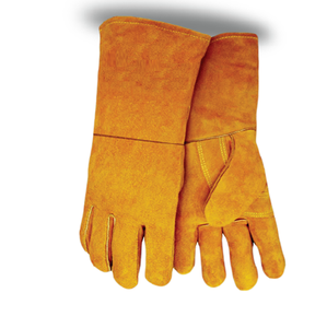 Gants de soudeur gants en cuir soudage meilleurs gants de soudage peau de vache soudeur allongé protection absorbant la sueur - Product Image 5
