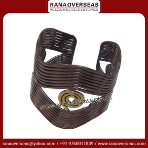 กำไลข้อมือทองแดงและทองเหลืองทำมือ ปรับขนาดได้ กำไลแบบเปิด เครื่องประดับโลหะสไตล์เรียบง่าย ของขวัญสำหรับทุกเพศ เหมาะกับการใช้งานในชีวิตประจำวัน - Product Image 5