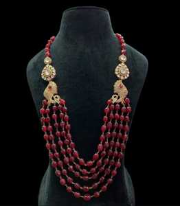 Ensemble de mariée tendance et élégant collier de marié en perles plaqué or ethnique à la mode pour fiançailles ou anniversaire - Product Image 1