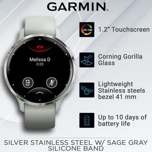 Smartwatch GPS Venu 3S, orologio da 41 mm con Display AMOLED, funzioni avanzate per la salute e il Fitness, - Product Image 3