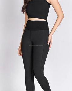 Conjunto de Yoga de 2 Piezas para Mujer, Cuello en V, Logotipo Personalizado en la Parte Delantera, Cintura Alta, Elástica, Secado Rápido, Transpirable, Spandex/Nailon 3D - Product Image 5