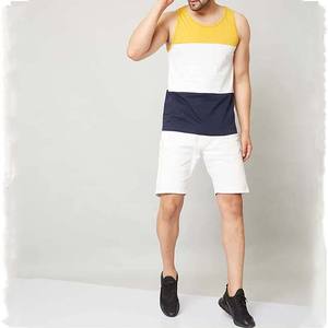 Ropa de hombre de calidad Premium de Color de bloque, camisetas sin mangas de talla grande, estilo callejero, algodón transpirable, diseño superior, camisetas sin mangas para hombre 2025 - Product Image 2