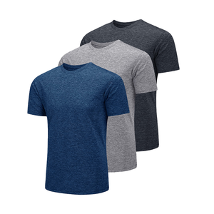 T-shirts d'été Hommes Crew Neck Short Sleeve Shirts Quick Dry Casual Tees Gym men's suit new short sleeve 100% cotton T-shirt - Product Image 2