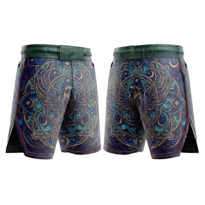 กางเกงบีบรัดกล้ามเนื้อสำหรับผู้ชาย MMA สีแดงลายหินอ่อน พิมพ์ลายแบบ Sublimation ทรงพอดีตัว ยืดหยุ่นได้ ชุดกีฬาสำหรับกีฬาต่อสู้แบบผสมผสาน - Product Image 5