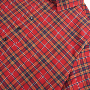 Venta al por mayor de fábrica Boxy Fit Jacquard bordado botón Arriba Camisa de franela a cuadros de gran tamaño de doble capa Camiseta de manga larga para hombres - Product Image 4