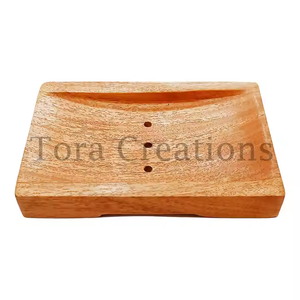 Vente chaude nouveau Design fait à la main en bois de Neem porte-savon Durable en forme de bateau caractéristiques élégantes pour les fournitures de toilette de bain - Product Image 1