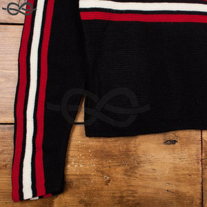 เสื้อสเวตเตอร์ไหมพรมสีน้ำเงินแบบ OEM ไม่มีลาย ซิป ¼  ทรงสตรีทแวร์ สไตล์ยูนิเซ็กส์ ลำลอง  แบบสวมหัว  ระบายอากาศได้ดี - Product Image 6