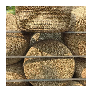 Coussin de coussin en jacinthe tissé à la main durable-Coussin de sol décoratif pour les sièges bas, les zones de salon et la vie durable - Product Image 3