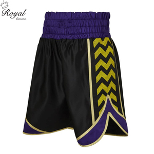Pantalones cortos de boxeo MMA con estampado de logotipo personalizado de alta calidad para hombres Bañadores de club de combate con material de cuero - Product Image 6