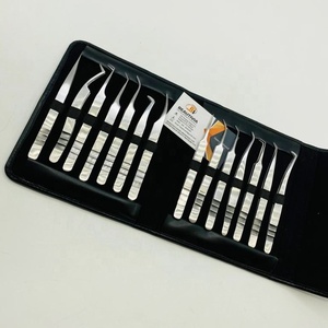 Pinzas de extensión de pestañas de acero sostenible de peso pesado de nuevo estilo 2022, pinzas de pestañas con logotipo personalizado, puntas de fibra puntiagudas - Product Image 6