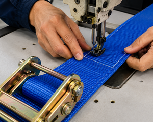 Sangle à cliquet industrielle 100 mm 10000 kg en polyester pour la fixation de charges lourdes – Solution de transport OEM ODM – Fournisseur d'usine - Product Image 4