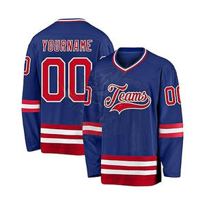 Camisetas personalizadas para jóvenes Ropa de equipo Camiseta de hockey sobre hielo Premium 100% Poliéster Uniformes de hockey transpirables Equipos Nombre Número - Product Image 1