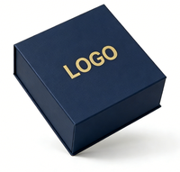 Boîte-cadeau en carton rigide de luxe avec logo personnalisé, blanc et noir, pliable, pour les petites entreprises