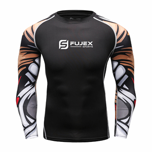 Rashguard de BJJ imprimé haute qualité pour hommes, matière Spandex/Polyester, impression numérique, meilleure qualité. - Product Image 1