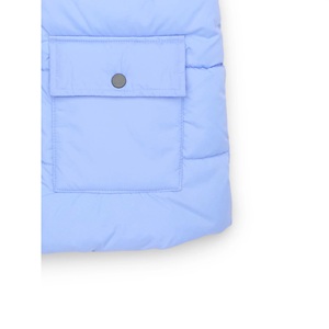 Veste matelassée en polyester 100% unisexe personnalisée pour enfants Veste en duvet à capuche à bulles chaudes avec poches Vêtements d'extérieur pour enfants - Product Image 5