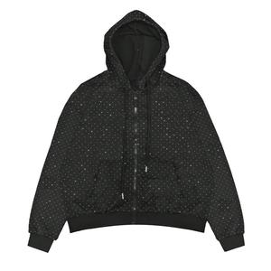 เสื้อฮู้ดดี้ผู้ชายแบบซิปเต็มตัว ลายเรียบ ปักลายเพชร ดีไซน์ดิจิทัลสั่งทำพิเศษ สไตล์ลำลองใส่ได้ทุกวัน ทรงปกติ แฟชั่นใหม่สำหรับฤดูหนาว - Product Image 1