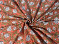 Venta al por mayor 44 ''/111cm de ancho Lote al por mayor Tela suave con estampado de bloque de mano indio por yarda 100% Tela de gasa de algodón puro y vestido