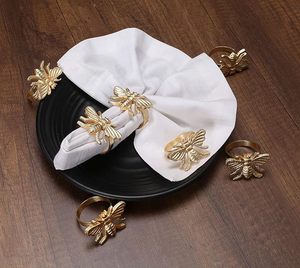 Servilletero de aluminio, servilletero de abeja, redondo servilletero dorado para fiesta, boda, agregue un toque elegante a su mesa de comedor - Product Image 6