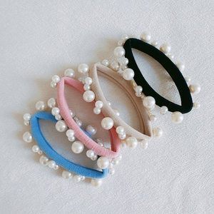 Lot de 4 élastiques à cheveux pour enfants, style vintage, avec perles effet neige - Product Image 6