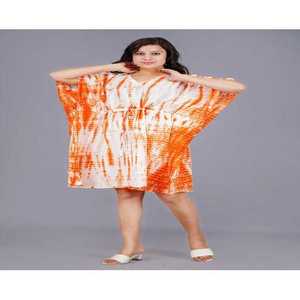 Golden Ember Tie and Dye <b>Kaftan</b> Sexy <b>Summer</b> Dresses Casual Hippie Style Floor-Length Free Size/Omni Size for Day Leisure - Product Image 1