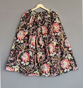 กระโปรงแมกซี่ยาวพิมพ์ลายไม่เหมือนใครของผู้หญิงทำด้วยมือสไตล์ชายหาดไซส์ใหญ่พิเศษเหมาะกับโอกาสเล่นเทนนิสผ้าเดนิมระบายอากาศได้ดีสำหรับฤดูร้อน - Product Image 4