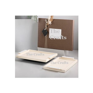 Plateau de service alimentaire en marbre avec poignées en métal plateau de chocolats de qualité exclusive pour l'utilisation de restaurant à domicile - Product Image 2