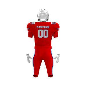 Maillot de football américain sur mesure 2026 respirant grande taille à manches courtes, couleur unie de haute qualité, 100 % polyester - Product Image 2