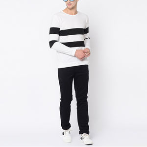 โลโก้ที่กําหนดเองการพิมพ์เสื้อยืดผู้ชายเปล่าผ้าฝ้ายโพลีเอสเตอร์ทําเสื้อยืดแขนยาวแขนยาวปรับแต่งเสื้อ OEM - Product Image 6