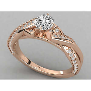Bague pour femme avec diamant en or 14 carats cultivé en laboratoire, accessoire élégant et luxueux - Product Image 1