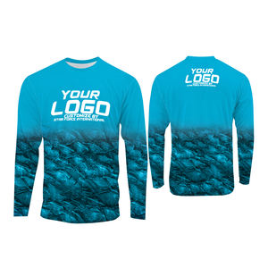 Camisas de pesca por sublimación de secado rápido para hombre, manga larga, 50 + UPF, protección UV, seda helada para hombres y mujeres, diseño de Jersey - Product Image 1